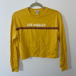 Forever 21 “LOS ANGELES” Yellow Long Sleeve